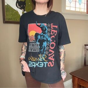 Tecovas Western cowboycore oversized graphic tee americana unisex — Size L